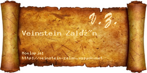Veinstein Zalán névjegykártya